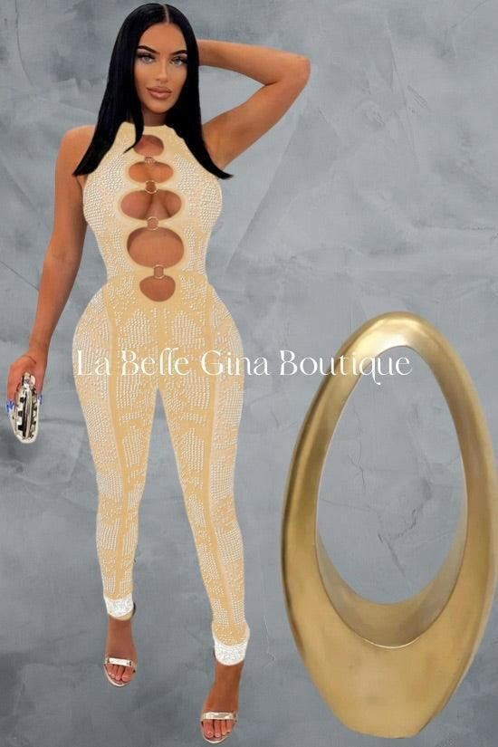 Eddy Mesh see through jumpsuit - La Belle Gina Boutique