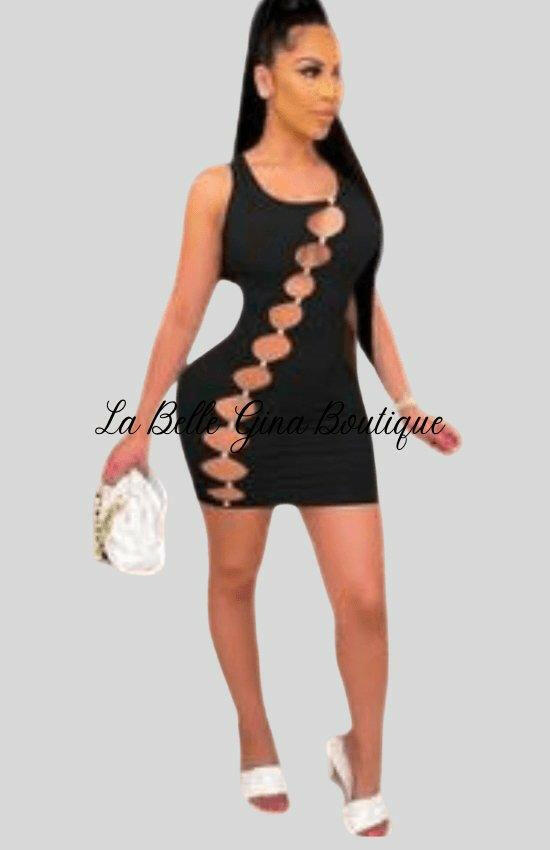 ERLINE bodycon sleeveless mini dress - La Belle Gina Boutique