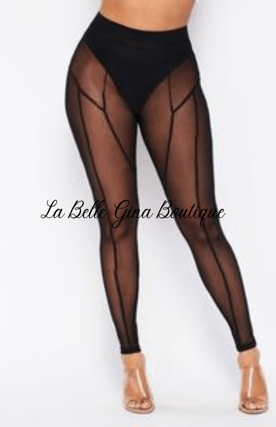 Liana mesh see through leggings - La Belle Gina Boutique