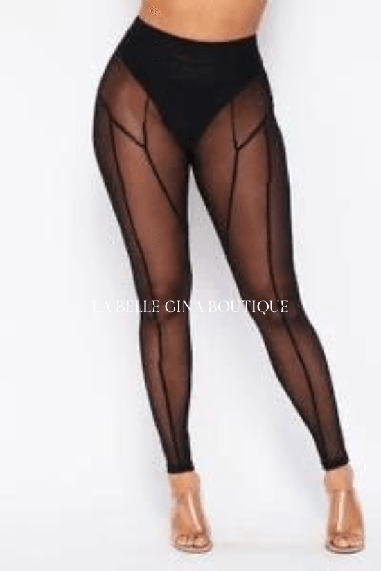 Liana mesh see through leggings - La Belle Gina Boutique