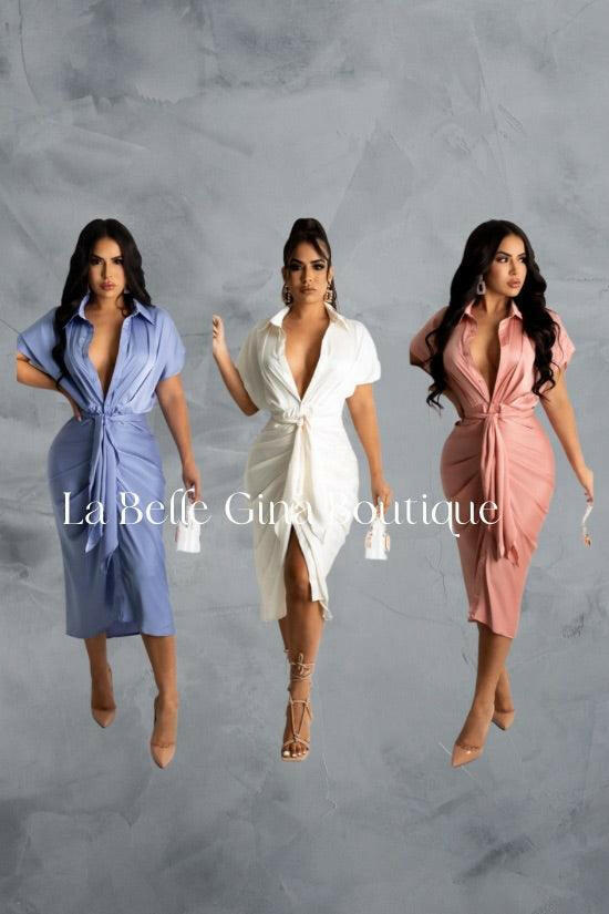Lora shirt dress - La Belle Gina Boutique