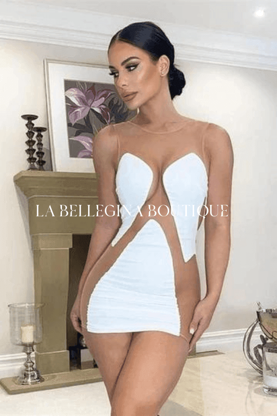 gina backless mesh mini dress Back in beautiful Mykonos.. @FashionNova wearing Gina Backless Mesh Mini Dress