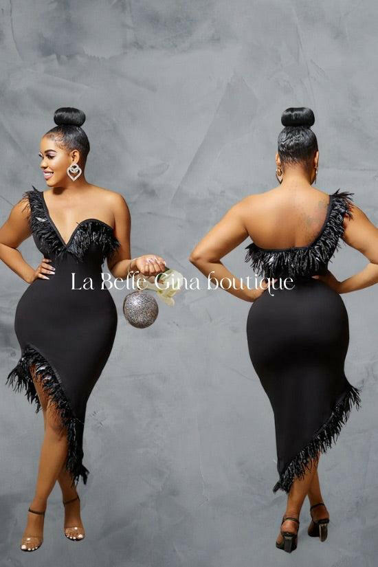 Sara Black sleeveless mini dress - La Belle Gina Boutique