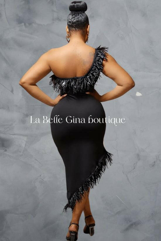 Sara Black sleeveless mini dress - La Belle Gina Boutique