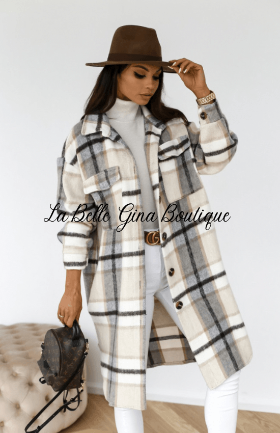 Sara collar long sleeves mini jacket - La Belle Gina Boutique