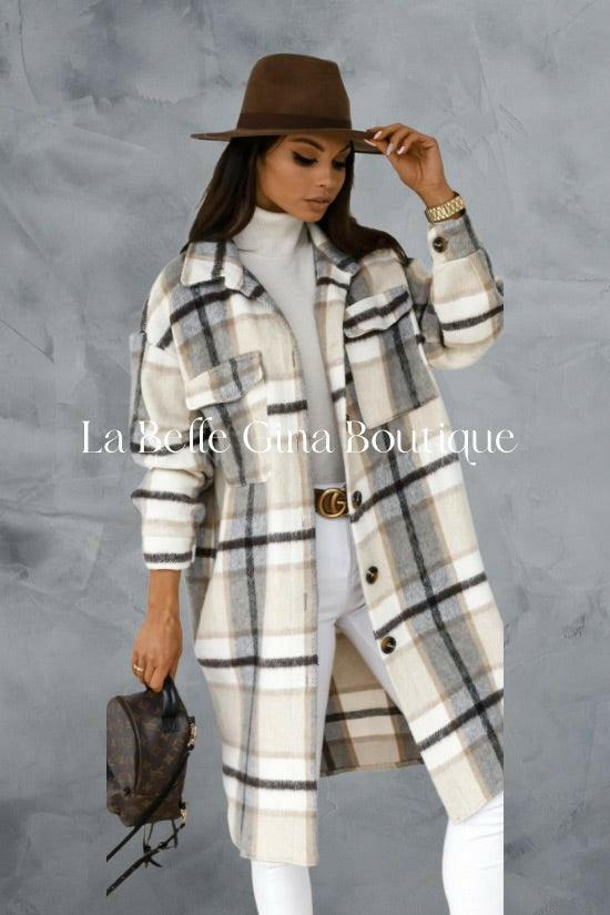Sara collar long sleeves mini jacket - La Belle Gina Boutique