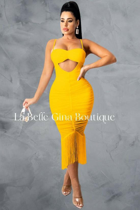 Sara mid-skirt dress - La Belle Gina Boutique