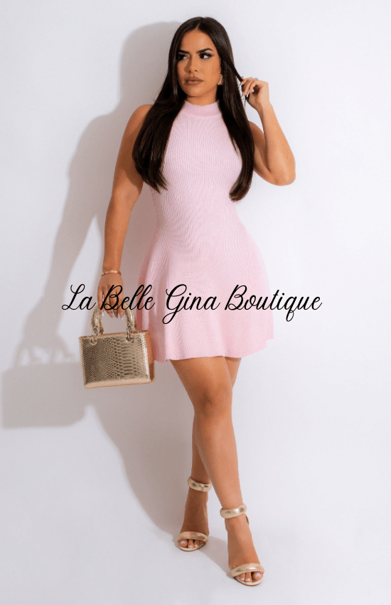 Vanette casual threaded pit vest Mini Dress - La Belle Gina Boutique